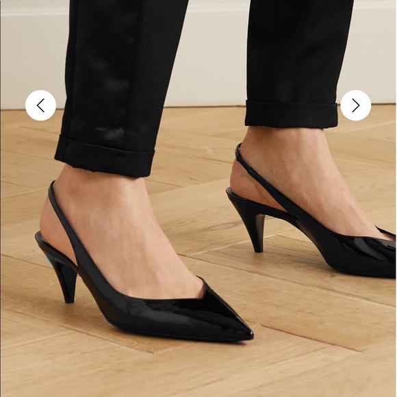 Saint Laurent Kiki Patent Slingback 